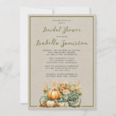 Invitation Fleurs d'automne Citrouilles floraux Fête des mari (Devant)
