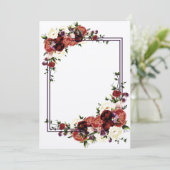 Invitation Fleurs d'automne Crème en terre cuite Fleur Bourgo (Debout devant)