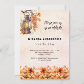 Invitation Fleurs d'automne d'anniversaire orange vintage (Devant)