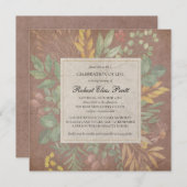 Invitation Fleurs d'automne en boue élégante automne automne  (Devant / Derrière)