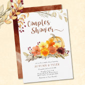 Invitation Fleurs d'automne et Citrouille Couples Douche