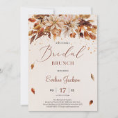Invitation Fleurs d'automne et d'automne et Brunch nuptial fe (Devant)