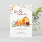 Invitation Fleurs d'automne et Fête des mariées Citrouille (Debout devant)