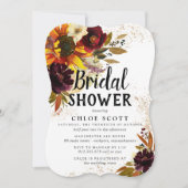 Invitation Fleurs d'automne et Fête des mariées d'or (Devant)