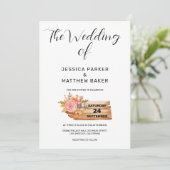 Invitation Fleurs d'automne et Mariage de bois (Debout devant)