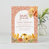 Invitation Fleurs d'automne | Fête des mariées d'automne (Debout devant)