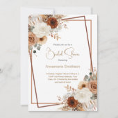 Invitation Fleurs d'automne Fête des mariées géométrique de c (Devant)