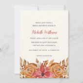 Invitation Fleurs d'automne Fête des mariées rustique (Devant)