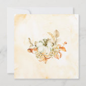 Invitation Fleurs d'automne Feuille Citrouille Mariage chréti (Dos)