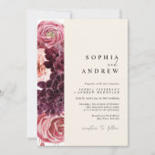 Invitation Fleurs d'automne modernes Mariage d'automne (Devant)