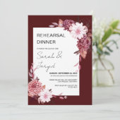 Invitation Fleurs d'automne : répétition de cadre (Debout devant)