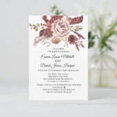 Invitation Fleurs d'automne rustiques à l'aquarelle (Debout devant)