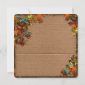 Invitation Fleurs d'automne rustiques et dîner de Thanksgivin (Dos)