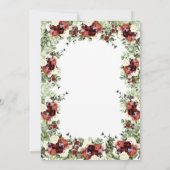 Invitation Fleurs d'automne Terracotta Crème Bourgogne floral (Dos)