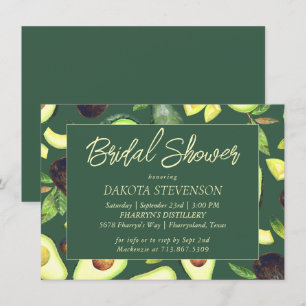 Invitation Fleurs d'avocatier Salle de mariage rustique ver