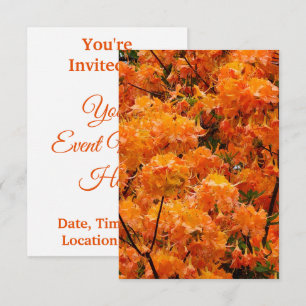 Invitation Fleurs d'Azalée Flamboyante