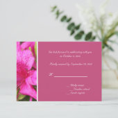 Invitation Fleurs d'azalée roses RSVP mariages (Debout devant)