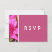 Invitation Fleurs d'azalée roses RSVP mariages (Dos)