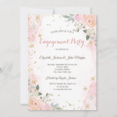 Invitation Fleurs de aquarelle chic et flocons de neige pour  (Devant)