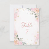 Invitation Fleurs de aquarelle chic flocons de neige (Dos)
