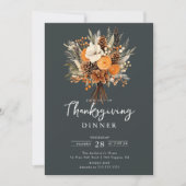 Invitation Fleurs de automne rustiques Thanksgiving (Devant)