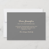 Invitation Fleurs de bébé souffle doré pour mariage demoisell (Dos)