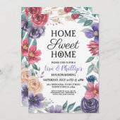 Invitation Fleurs de bijoux Fleurs de fête de chauffage de ma (Devant / Derrière)