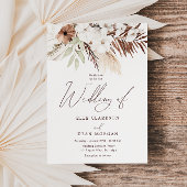 Invitation Fleurs de Bohême Mariage Boho moderne