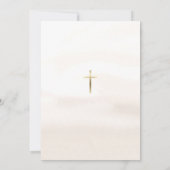 Invitation Fleurs de Boho Vin et Crème Baptême orthodoxe (Dos)