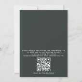 Invitation Fleurs de bouquet romantique Mariage code QR éléga (Dos)
