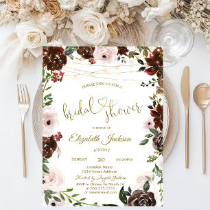 Invitation Fleurs de Bourgogne Chic Guirlandes Lumineuses Sho