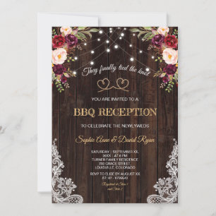 Invitation Fleurs de Bourgogne Corde Bois Nous Avons Noué le