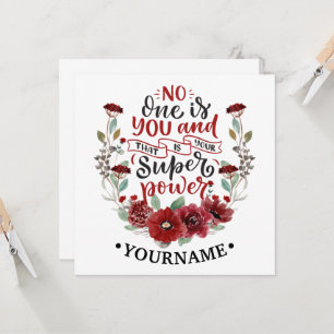 Invitation Fleurs de Bourgogne Personne n'est toi & C'est ton