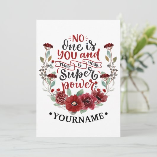 Invitation Fleurs de Bourgogne Personne n'est toi & C'est ton (Debout devant)