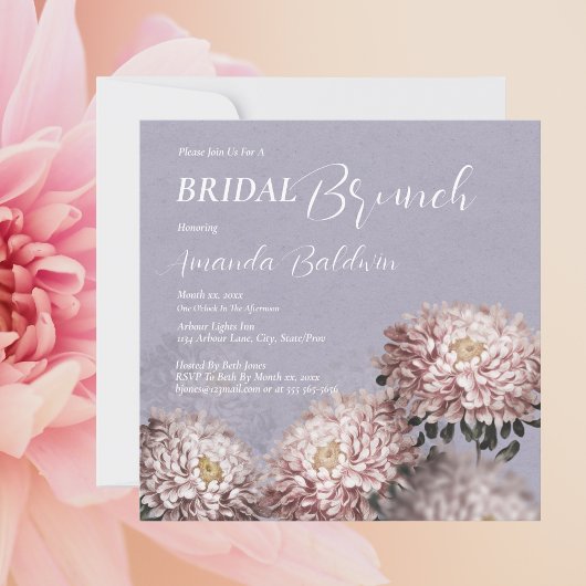 Invitation Fleurs de brunch de mariage 