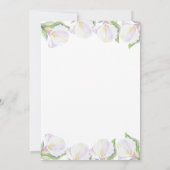 Invitation Fleurs de calla blanches Baby Shower de mariage  (Dos)