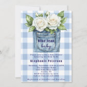 Invitation Fleurs de campagne mignonnes En vichy Baby shower (Devant)
