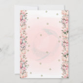 Invitation Fleurs de cerfs bébé Roses Baby Shower (Dos)