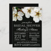 Invitation Fleurs de cerise blanche Wedding shower nuptiale (Devant / Derrière)