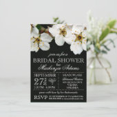 Invitation Fleurs de cerise blanche Wedding shower nuptiale (Debout devant)