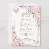 Invitation Fleurs de cerise Rose Beurre d'or doux 16 (Devant)