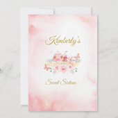 Invitation Fleurs de cerise Rose Beurre d'or doux 16 (Dos)