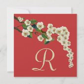 Invitation Fleurs de cerisier Branche Enregistrer la date (Dos)