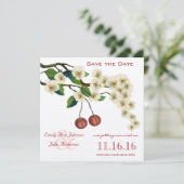 Invitation Fleurs de cerisier Branche Save the Date (Debout devant)