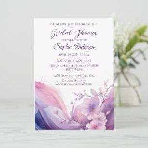 Invitation Fleurs de cerisier d'aquarelle- Fête des mariées-