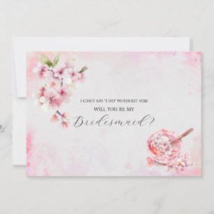 Invitation Fleurs de cerisier du printemps et demoiselle d'ho