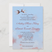 Invitation Fleurs de cerisier et épouser d'hirondelles (Dos)