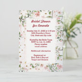 Invitation Fleurs de Cerisier Japonais Shower de Mariage (Debout devant)