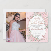 Fleurs de cerisier Papillons floraux Sweet sixteen