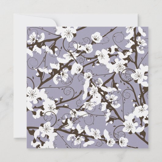 Invitation Fleurs de cerisier pourpre Sakura torse Mariage as (Dos)